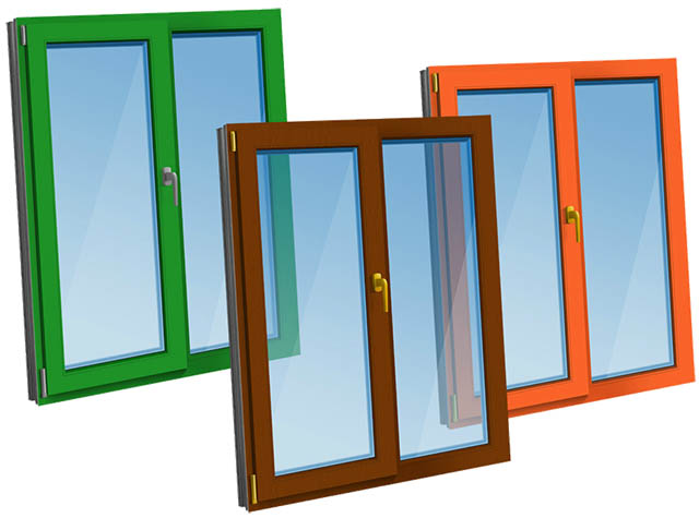 Цветные пластиковые окна - коричневые, серые по доступной цене фото Высоковск