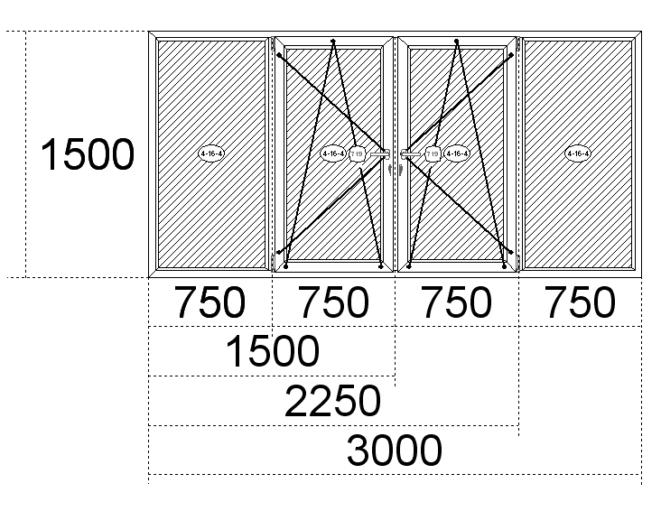 Стандартные окна ПВХ: размеры - высота и ширина Высоковск